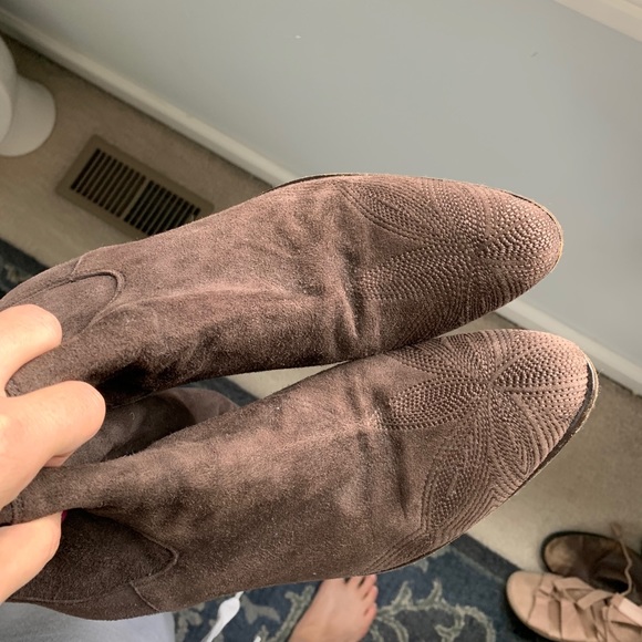 Authentic Prada Suede Brown Over the Knee Boots - Picture 6 of 11